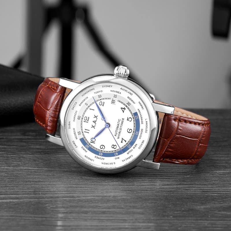 Automatic World Time Waterproof Large Watch