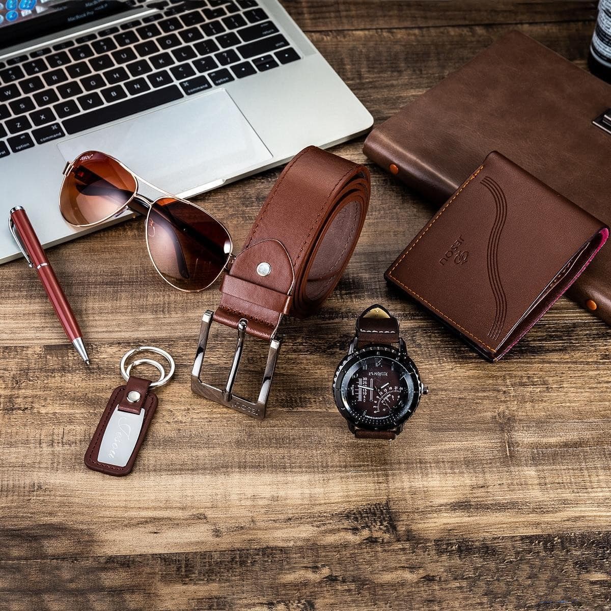Watch Wallet Sunglasses Belt Gift Box