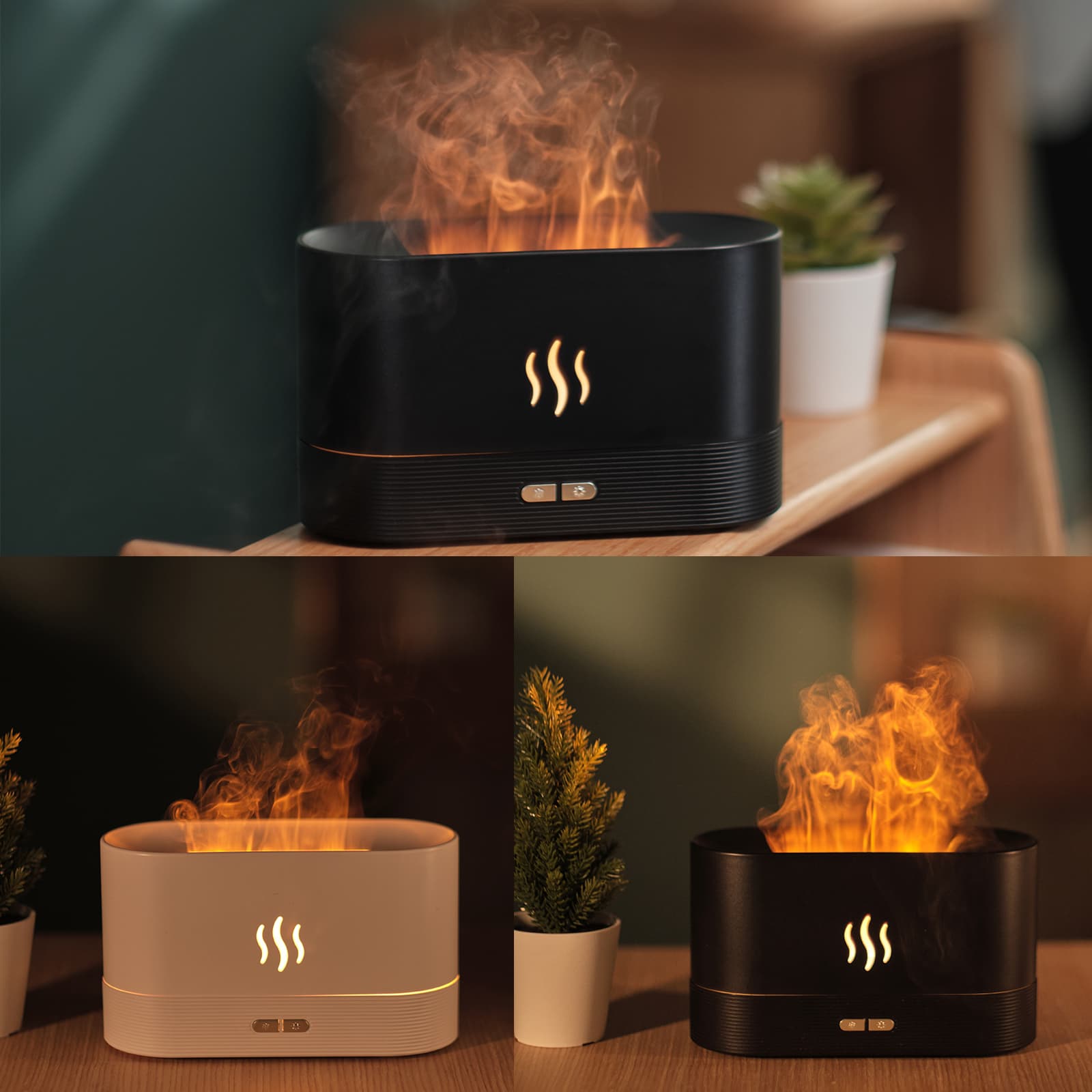 Aroma Diffuser with Flame Light Mist